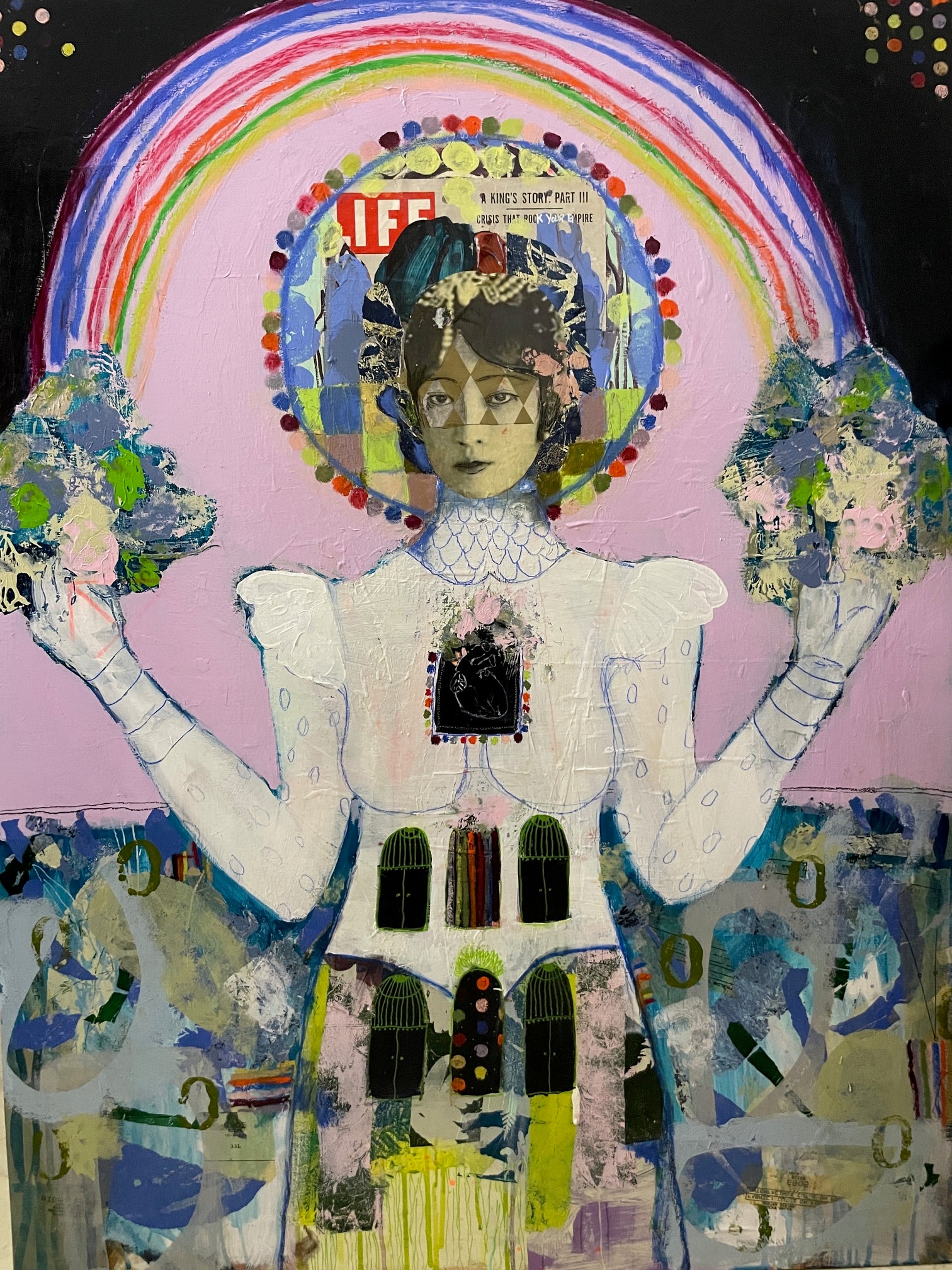 L'arc-en-ciel apporte des fleurs
